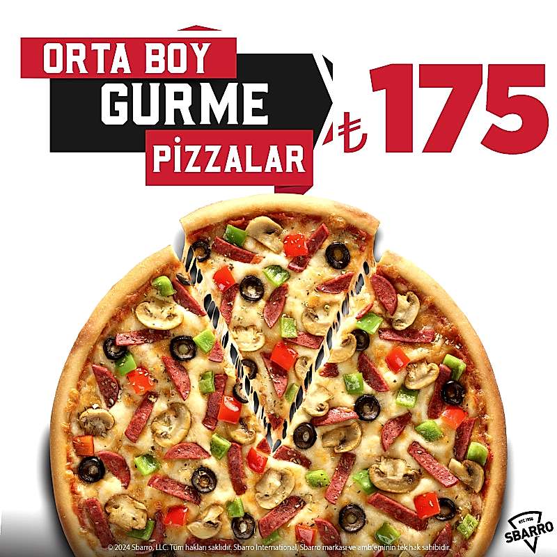 Orta Boy Gurme Pizzalar!