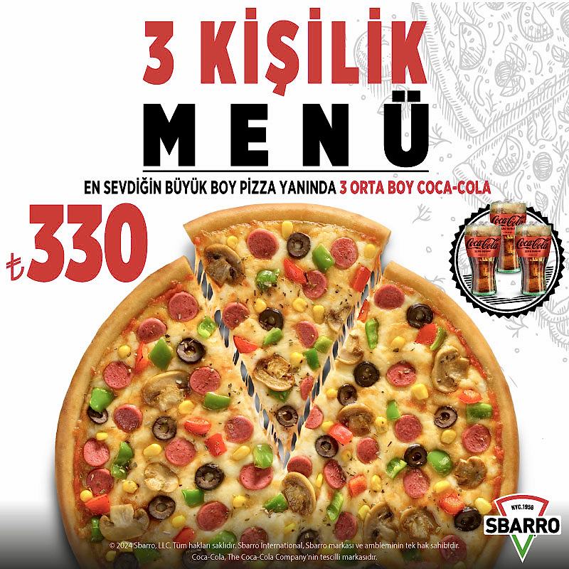 Sbarro’dan 3 Kişilik Fırsat!